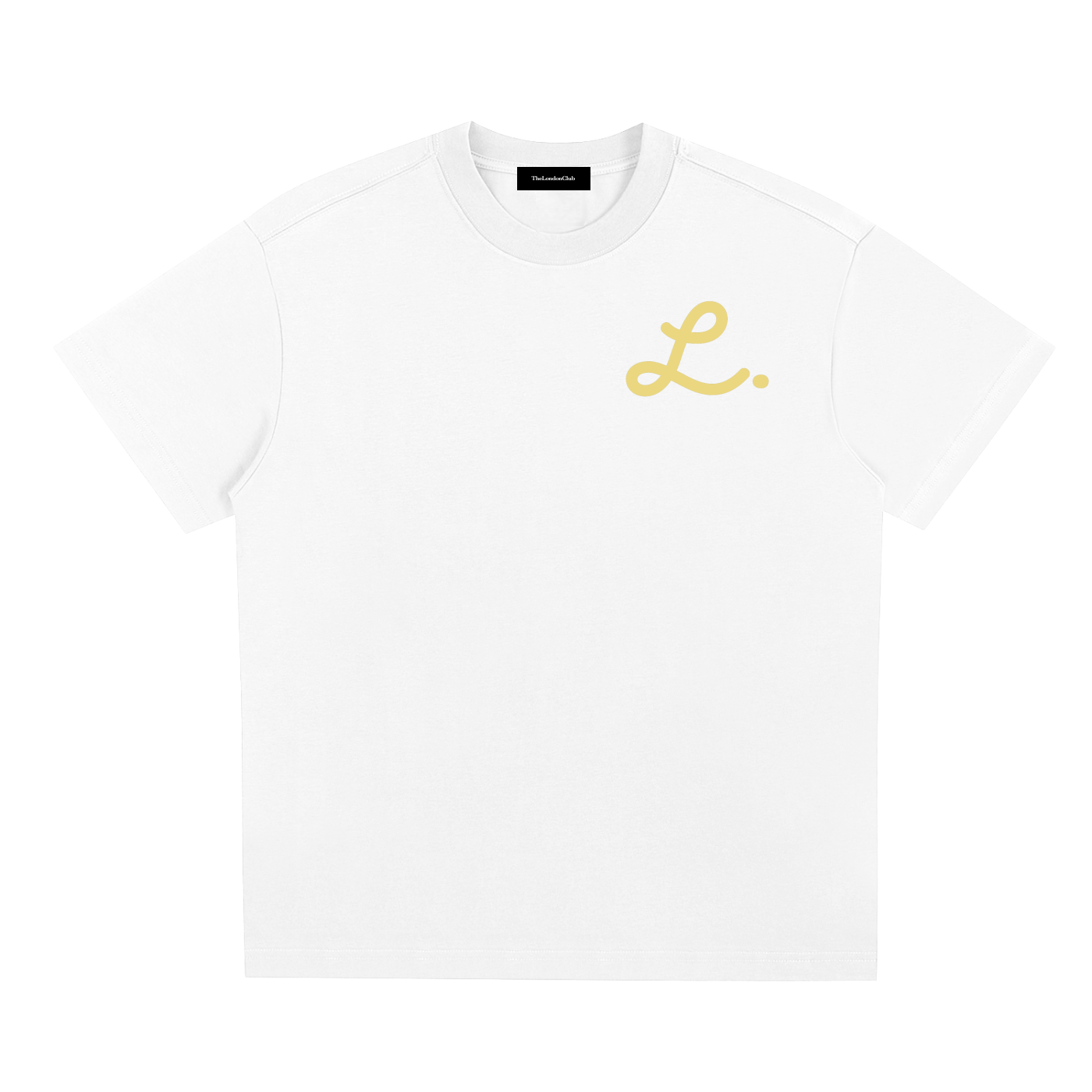 white Initial T-Shirt - Yellow