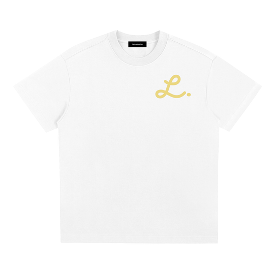 white Initial T-Shirt - Yellow