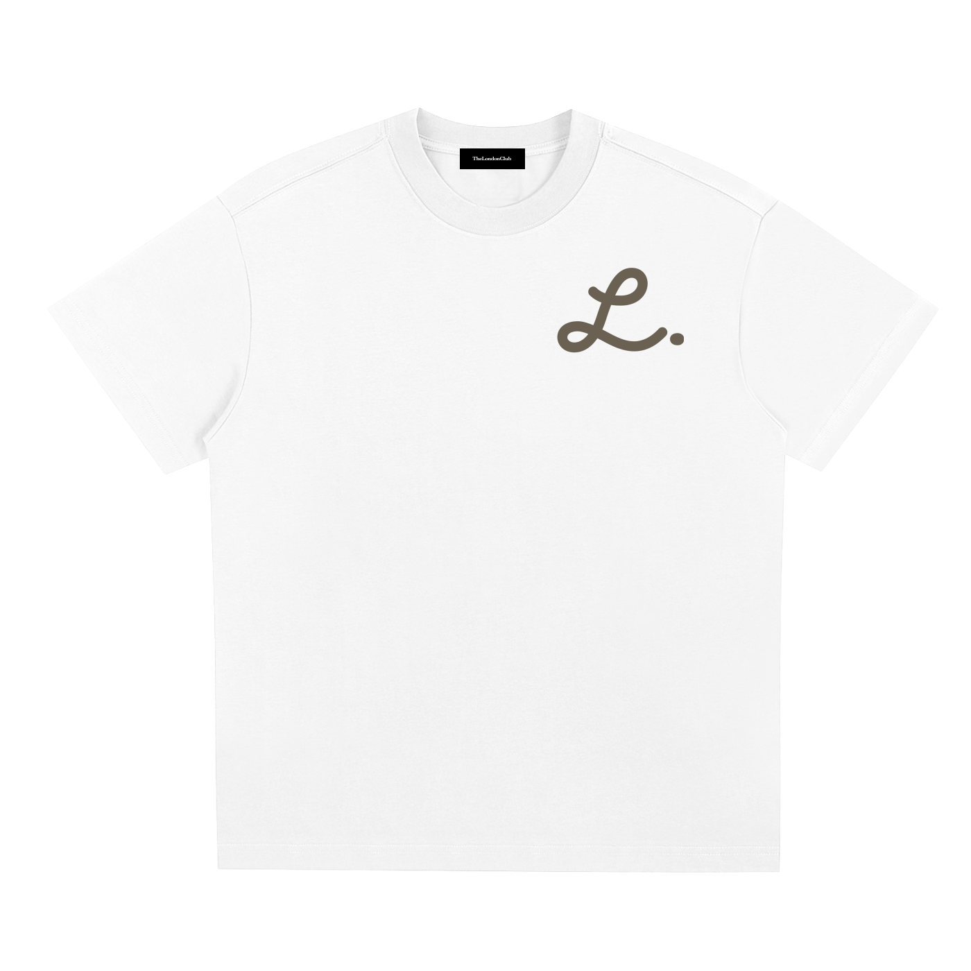 white Initial T-Shirt - Moss